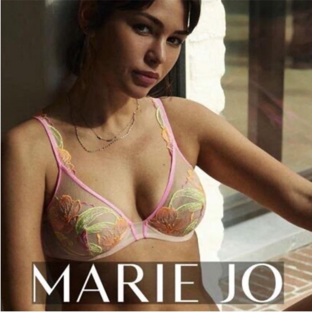 Marie Jo Women's Embroidered Bra - Pink and Orange - Picture 12 of 12